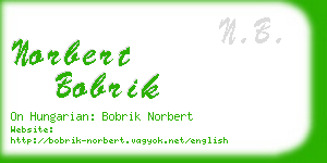 norbert bobrik business card